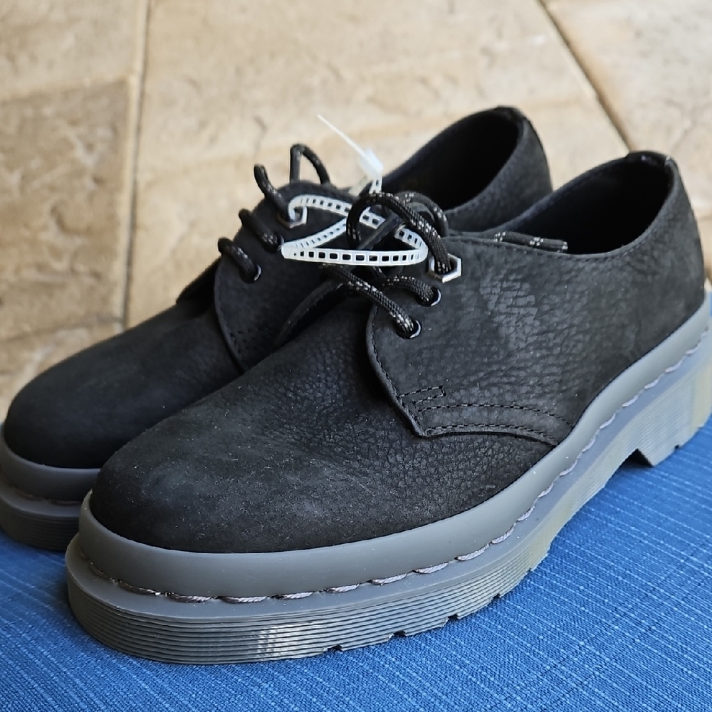 Dr Martens 1461 Nubuck Leather Oxford Shoes Black,  Men's 4, Woman's 5